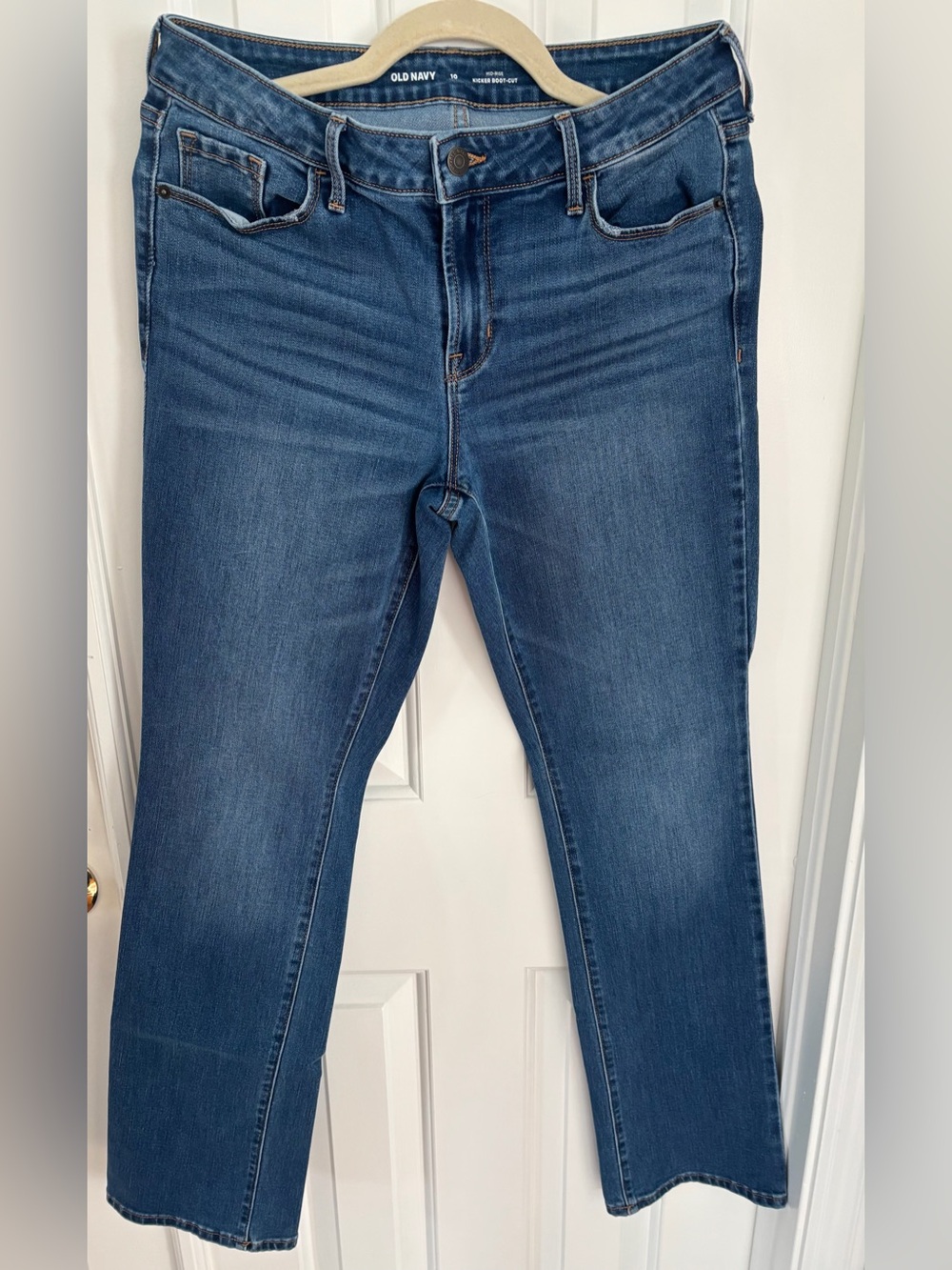 Old Navy Women's Straight-Leg Blue Denim Jeans